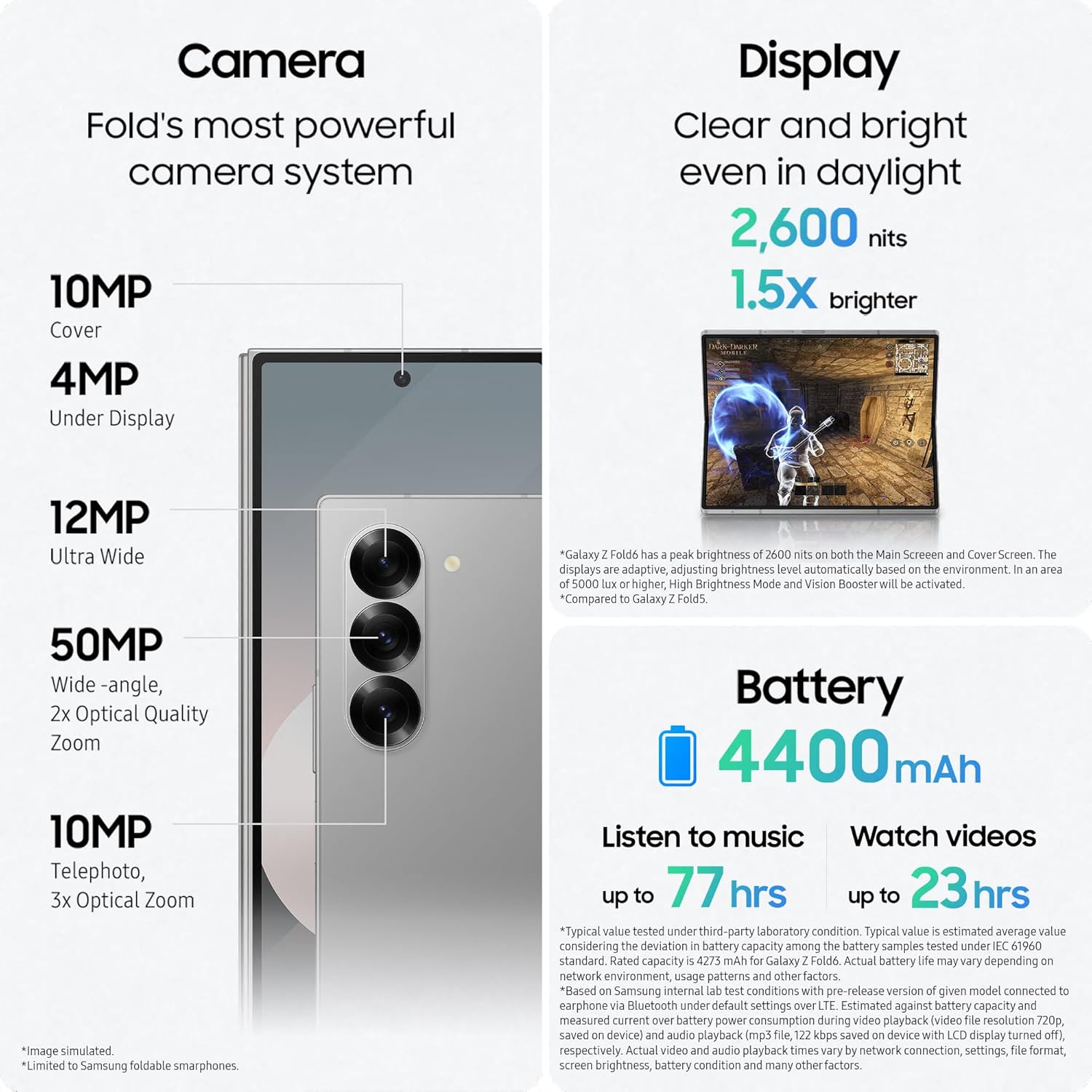 Samsung Galaxy Z Fold6 AI Smartphone, Unlocked Android Smartphone, 512GB Storage, Silver Shadow and Buds3, Wireless Earbuds, Grey (UK Version) image 4 Samsung Galaxy Z Fold6 AI Smartphone, Unlocked Android Smartphone, 512GB Storage, Silver Shadow and Buds3, Wireless Earbuds, Grey (UK Version) image 4